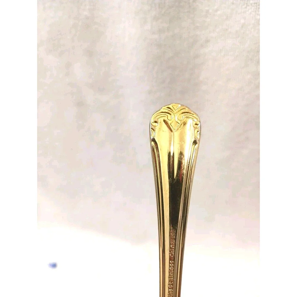 Hampton‎ Silversmiths Gold Electroplate Elegant Scroll Deco Teaspoon Replacement